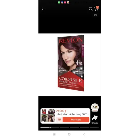 [ nhuộm bạc và thời trang ĐÓ TÍM ĐẬM ] Nhuộm tóc Revlon Colorsilk Deep Burgundy số 34 842607