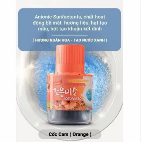 Cốc thả bồn cầu hoặc bình thả két nước màu cam hương hoa Hàn Quốc 842630