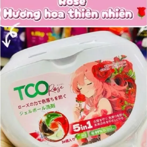 Viên Giặt Xả TCO 5 In 1 Công Nghệ Nhật Bản Hộp 36 Viên - Hương Rose, Blue Sky, Dreaming Lotus 842659