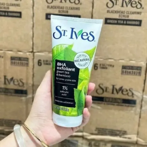 [ MẪU MỚI SẢN XUẤT 2025 ] Sữa Rửa Mặt St.Ives trà xanh Tẩy Tế Bào Chết green tea 170g