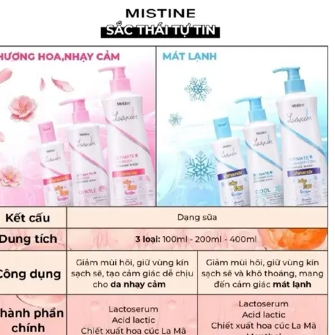 Dung dịch vệ sinh phụ nữ Mistine LadyCare Nhạy Cảm 200ml