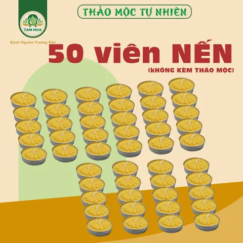 Nến tealight xông thảo mộc, tinh dầu, thờ cúng ít khói, ít mùi
