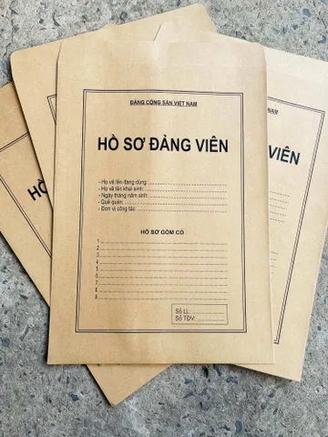 TÚI ĐỰNG HỒ SƠ ĐẢNG VIÊN - combo 10 túi(loại mỏng 100gsm)