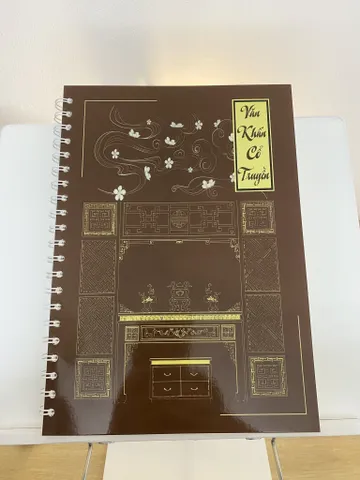 SỔ TAY VĂN KHẤN CỔ TRUYỀN A4 CHỮ IN TO LÒ XO - TẶNG 2 ĐỒNG XU 0398-142-241
