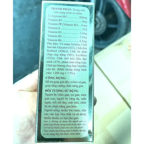 Viên uống bổ gan, mát gan Arginin 6+ tăng cường chức năng gan hiệu quả vin bet