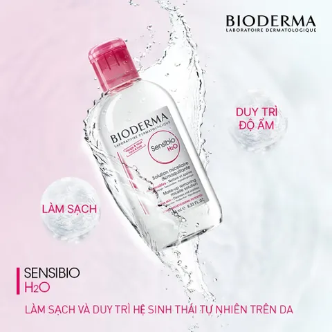 NƯỚC TẨY TRANG BIODERMA làm sạch sâu, dịu nhẹ loại bỏ bụi bẩn, dầu nhờn dành cho mọi loại da loại 500ml