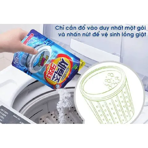 TẨY LỒNG MÁY GIẶT HÀN QUỐC - Loại bỏ mùi hôi, cặn bẩn và cặn bám cứng đầu trên lồng giặt và đường ống