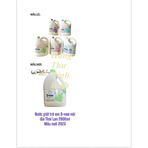 Nước giặt Dnee nội địa Thái Lan 3000ml mẫu mới, cam kết chính hãng, an toàn cho trẻ sơ sinh