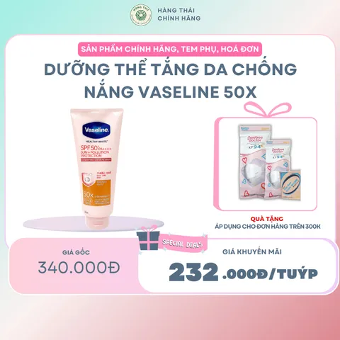 DƯỠNG THỂ TÁI TẠO DA CHỐNG NẮNG VASELINE 50X 250ml - Bảo vệ và chăm sóc da mềm mại, sản phẩm chống nắng hiệu quả từ Vase