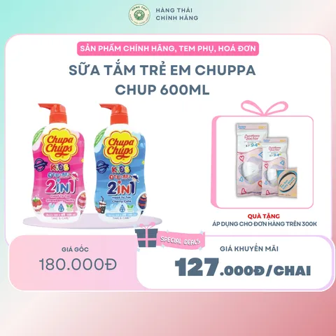 SỮA TẮM TRẺ EM CHUPPA CHUP 600ML - Dịu nhẹ, dưỡng ẩm, hương thơm ngọt ngào, sản phẩm an toàn cho làn da của trẻ em