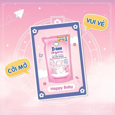 Sét 3 Túi Nước xả vải Dnee Thái Lan 550ml - hàng nội địa Thái làm mềm vải, nhiều mùi hương cho bé yêu