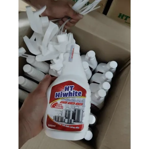 SIÊU TẨY DẦU MỠ HT HI WHITE 500ML, tẩy nhanh, tẩy mạnh trong vòng 2 phút, không cần cọ mạnh, không hại bề mặt thiết bị