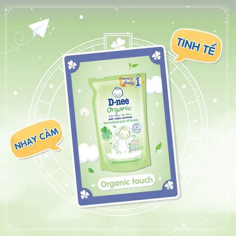 Sét 3 Túi Nước xả vải Dnee Thái Lan 550ml - hàng nội địa Thái làm mềm vải, nhiều mùi hương cho bé yêu