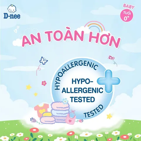 Sét 3 Túi Nước xả vải Dnee Thái Lan 550ml - hàng nội địa Thái làm mềm vải, nhiều mùi hương cho bé yêu