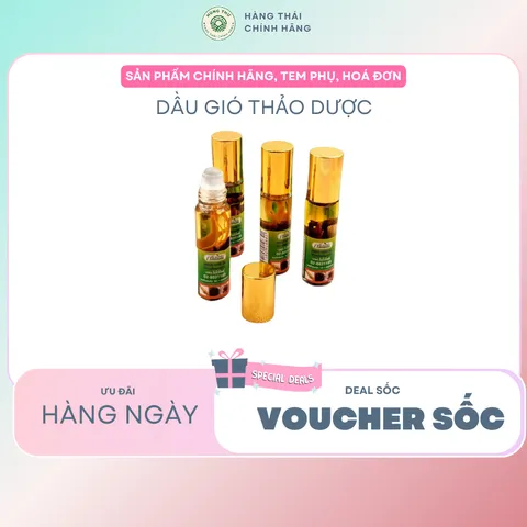 DẦU GIÓ THẢO DƯỢC (trị ngạt mủi, sổ mủi tức thì ) (sâm, long não, khuynh diệp bạc hà ) -  hiệu quả giúp thông mũi 843004