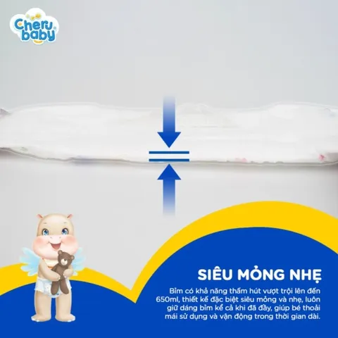 SỈ 3 BỊCH BỈM Cherubaby Dán S86 miếng, nhập khẩu Mỹ, siêu mỏng, siêu thấm