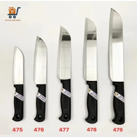Dao thái cỡ vừa Kiwi Thái Lan mã 476 chính hãng, chuyên dùng thái thịt, gọt rau củ tiện lợi, không gỉ, siêu bền