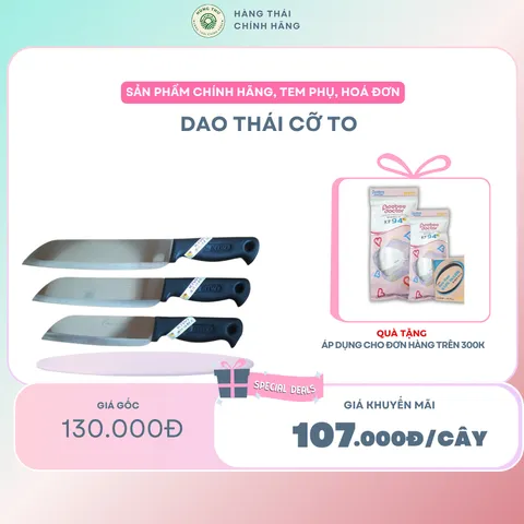 Dao thái cỡ vừa Kiwi Thái Lan mã 476 chính hãng, chuyên dùng thái thịt, gọt rau củ tiện lợi, không gỉ, siêu bền