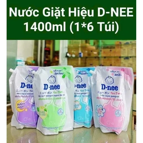 NƯỚC GIẶT DNEE LOẠI TÚI 1400ML - Hương thơm nhẹ nhàng mát dịu giúp quần áo bé yêu luôn thơm tho cả ngày.