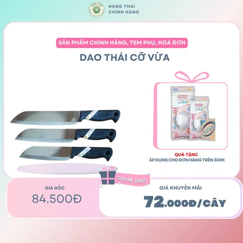 Dao cỡ TO kiwi mã 479 Thái Lan chính hãng, chuyên dùng thái thịt, gọt rau củ tiện lợi, không gỉ, siêu bền - Nhiều size