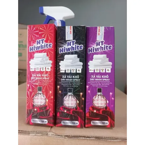 XỊT XẢ VẢI KHÔ HT HIWHITE -  khử mùi và chống khuẩn chai 100ml - mùi hương thơm ngọt /huyền bí/ dịu nhẹ