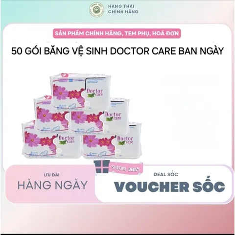 SỈ 50 GÓI băng vệ sinh Doctor Care Ban ngày 8 miếng, hàng chính hãng, sẵn số lượng