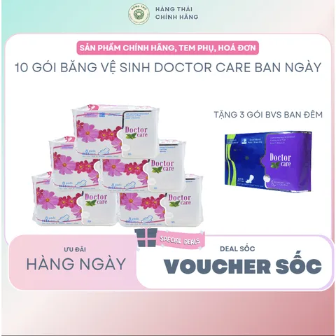 [MUA 5 TẶNG 5] Băng vệ sinh thảo dược Doctor Care ban ngày TẶNG 2 gói HÀNG NGÀY và 3 gói BAN ĐÊM