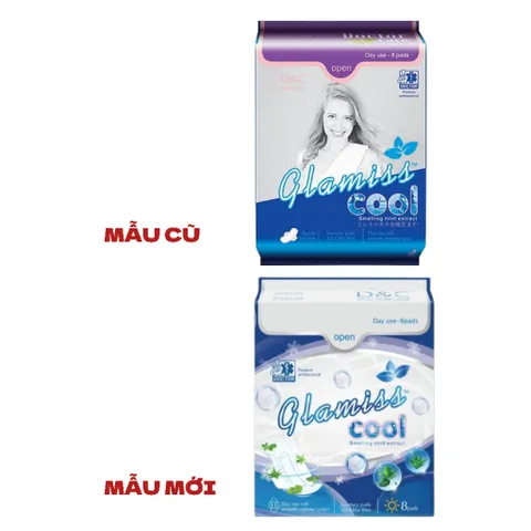 [COMBO 5 GÓI] - Băng vệ sinh thảo dược GLAMISS COOL ban ngày - hương bạc hà, siêu thấm hút, khô thoáng, an toàn sử dụng 843076