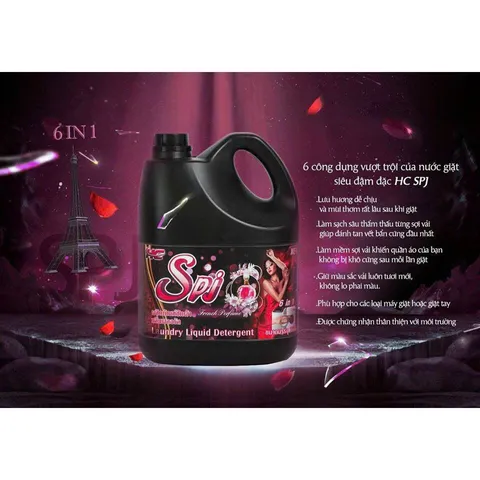 Nước giặt SPJ màu đen 6 in 1 Thái Lan