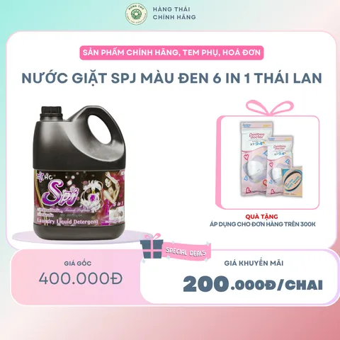 Nước giặt SPJ màu đen 6 in 1 Thái Lan