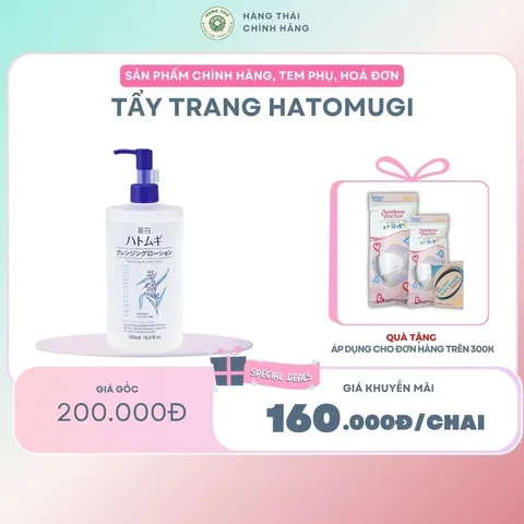 Nước tẩy trang hatomugi 500ml sạch sâu - dưỡng ẩm và làm sáng da