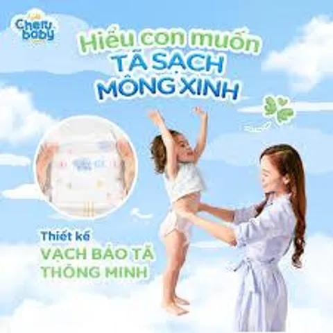 [Tặng 2 miếng dùng thử - Đủ size] Bỉm hữu cơ CheruBaby nhập khẩu Mỹ, siêu mỏng, siêu thấm, an toàn cho da bé