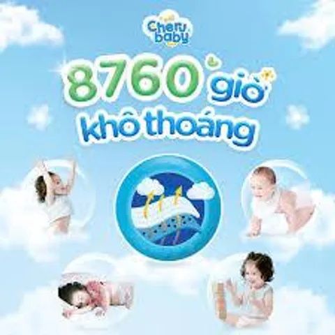 [Tặng 2 miếng dùng thử - Đủ size] Bỉm hữu cơ CheruBaby nhập khẩu Mỹ, siêu mỏng, siêu thấm, an toàn cho da bé