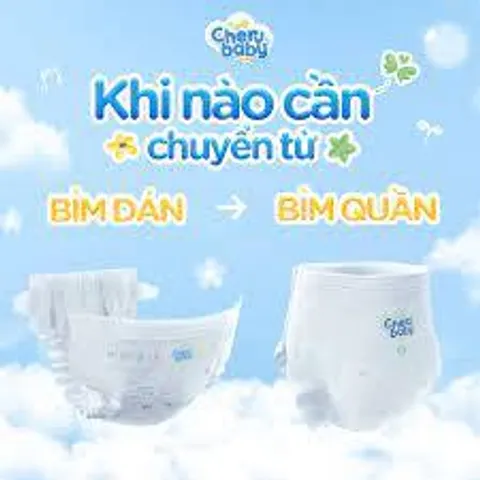 [Tặng 2 miếng dùng thử - Đủ size] Bỉm hữu cơ CheruBaby nhập khẩu Mỹ, siêu mỏng, siêu thấm, an toàn cho da bé