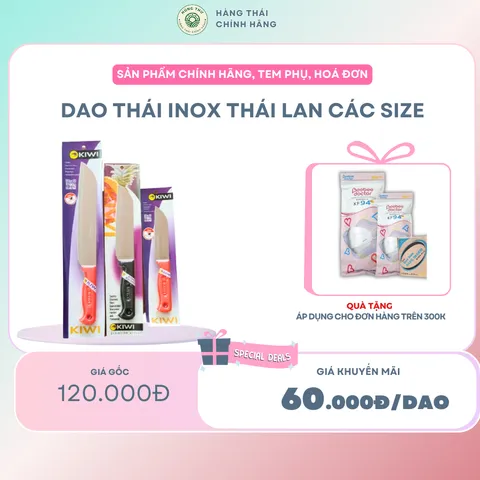 Dao thái thịt Inox chuẩn Thái Lan chính hãng, sắc bén, bền, nhẹ, không han rỉ