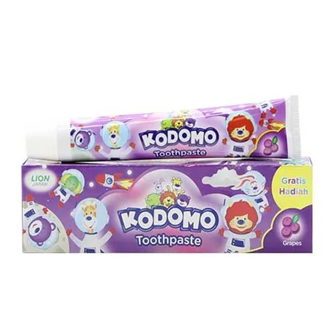 KEM ĐÁNH RĂNG TRẺ EM KODOMO 65G - Vệ sinh răng miệng, bảo vệ men răng, hương vị thơm ngon, an toàn cho bé yêu