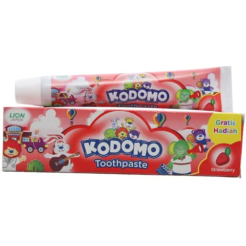 KEM ĐÁNH RĂNG TRẺ EM KODOMO 65G - Vệ sinh răng miệng, bảo vệ men răng, hương vị thơm ngon, an toàn cho bé yêu