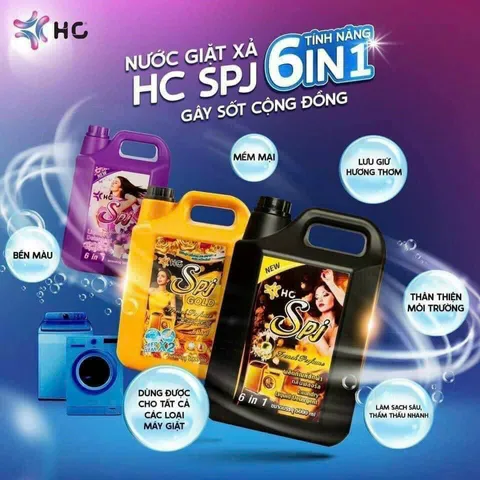 Nước giặt SPJ 5 lít Thái Lan 6 in 1 siêu thơm và lưu hương lâu
