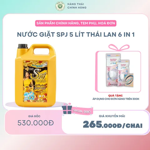 Nước giặt SPJ 5 lít Thái Lan 6 in 1 siêu thơm và lưu hương lâu