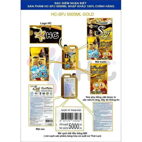 Nước giặt SPJ 5 lít Thái Lan 6 in 1 siêu thơm và lưu hương lâu