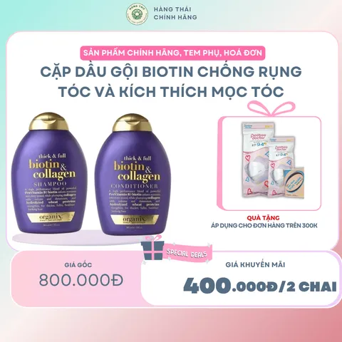 Cặp dầu gội Biotin chống rụng tóc và kích thích mọc tóc