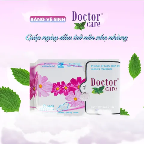 Băng vệ sinh Doctor Care ban ngày 8 miếng mẫu mới, date mới nhất, cập nhật hàng khuyến mại