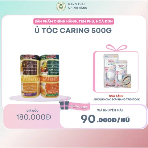 Ủ TÓC CARING 500g (Hoa quả, mật ong, collagen, trứng) - Dưỡng ẩm sâu, phục hồi tóc hư tổn, làm mềm mượt
