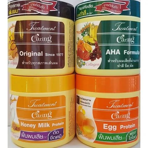 Ủ TÓC CARING 500g (Hoa quả, mật ong, collagen, trứng) - Dưỡng ẩm sâu, phục hồi tóc hư tổn, làm mềm mượt