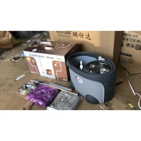 Cây lau nhà Elephant Thái Lan nhựa nhẹ cao cấp, có trợ lực, siêu nhẹ, van tự xả, có bình đựng nước lau sàn