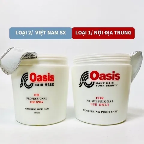 Ủ TÓC OASI 1000ml - Dưỡng ẩm sâu, tái tạo tóc hư tổn, làm mềm mượt, chăm sóc tóc dài, dễ sử dụng