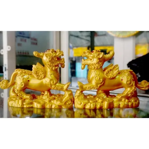Cặp tượng Tỳ Hưu phong thủy,chiêu tài lộc cao 10cm x ngang 15cm quá đẹp