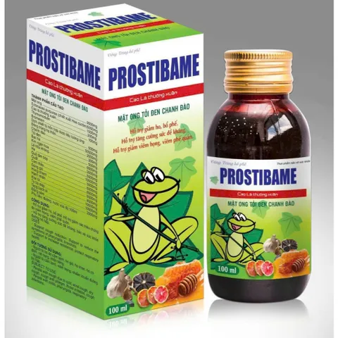 Đông Trùng Bổ Phế Prostibame Cao lá thường Xuân Tỏi đen Mật Ong Chanh đào giảm ho, làm ấm họng, giảm viem họng, giảm đờm