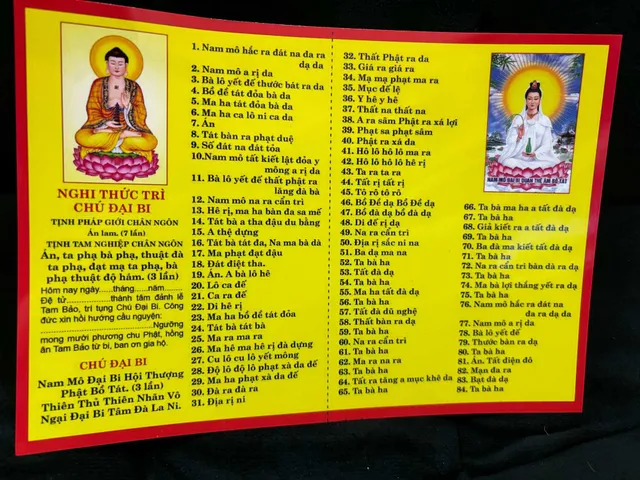 Sách -  300 tờ chú đại bi vàng cán bóng, khổ A4