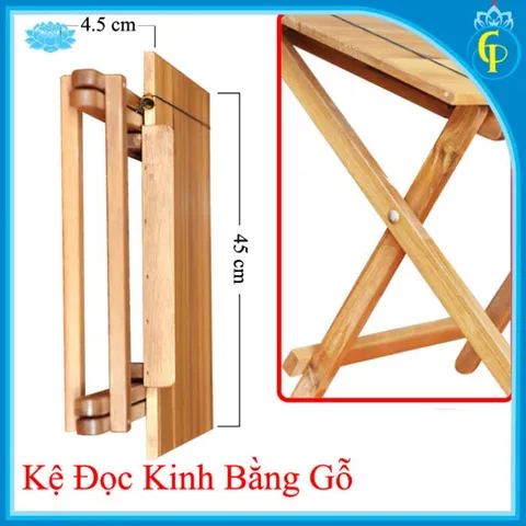 Kệ tụng kinh ,kệ đọc sách gỗ tự nhiên 100% gấp gọn sau khi sử dụng cao cấp DƯƠNG KHOA SHOP